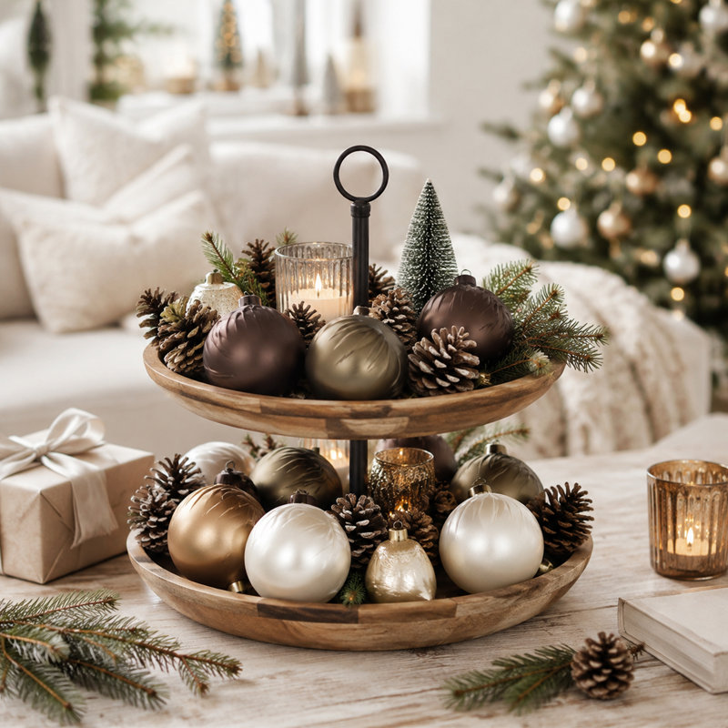 Ensemble de 12 boules de Noël en satin de soie, boules recouvertes de tissu de luxe de 2,36 po en 4 couleurs assorties, décorations d'arbre de Noël doux au toucher avec cordes de suspension pré-attachées, boîte prête à offrir