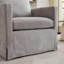 Fauteuil d'appoint pivotant rembourré à jupe avec coussin de dossier amovible Fauteuil confortable à 360 degrés pour le salon-1399156556