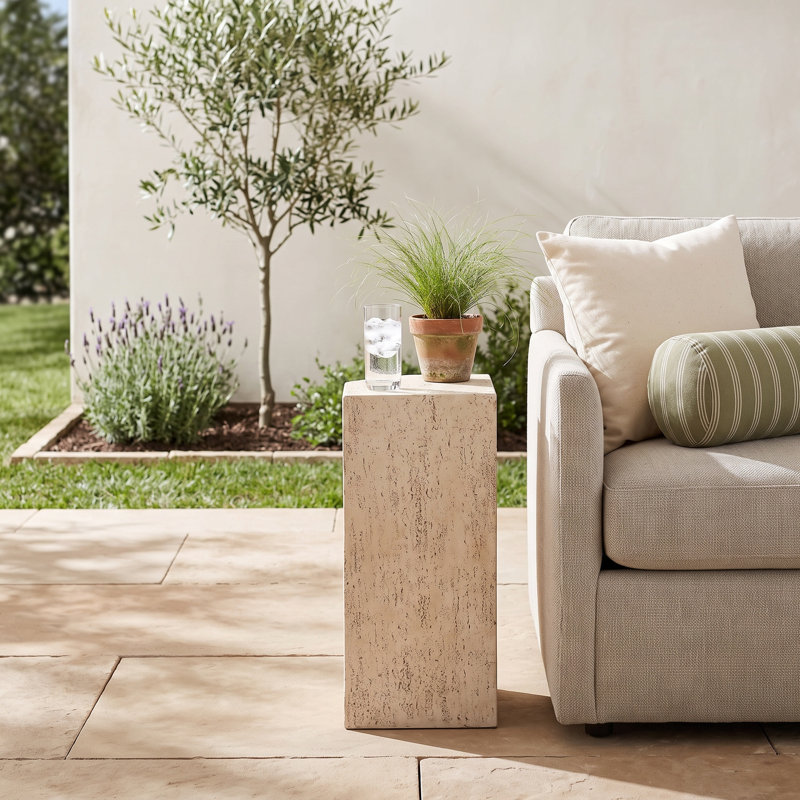Marge Leroy Concrete Outdoor Drink Table
