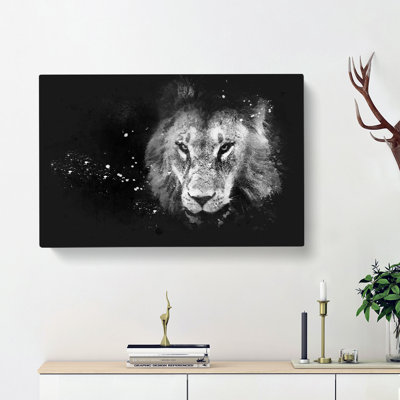 Portrait Of A Lion - Wrapped Canvas