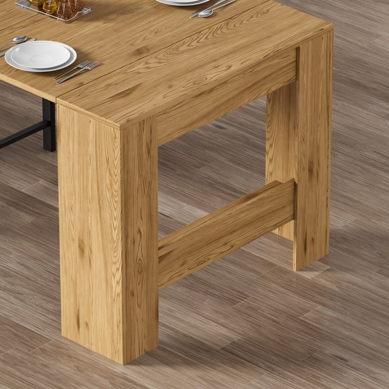 Table de salle à manger extensible de 19,7 po à 87,7 po pour 2 à 8 personnes, avec 4 rallonges amovibles