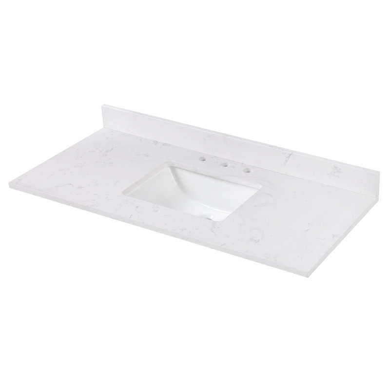 Cala 49'' Stone Single Bathroom Vanity Top with Sink