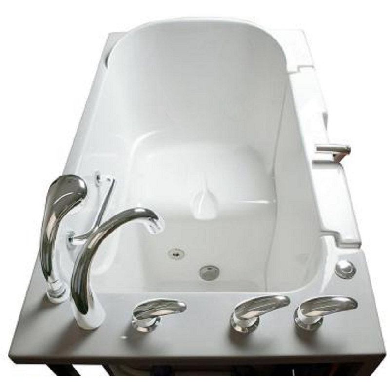 52'' x 30'' Fiberglass Bathtub with Faucet, Left
