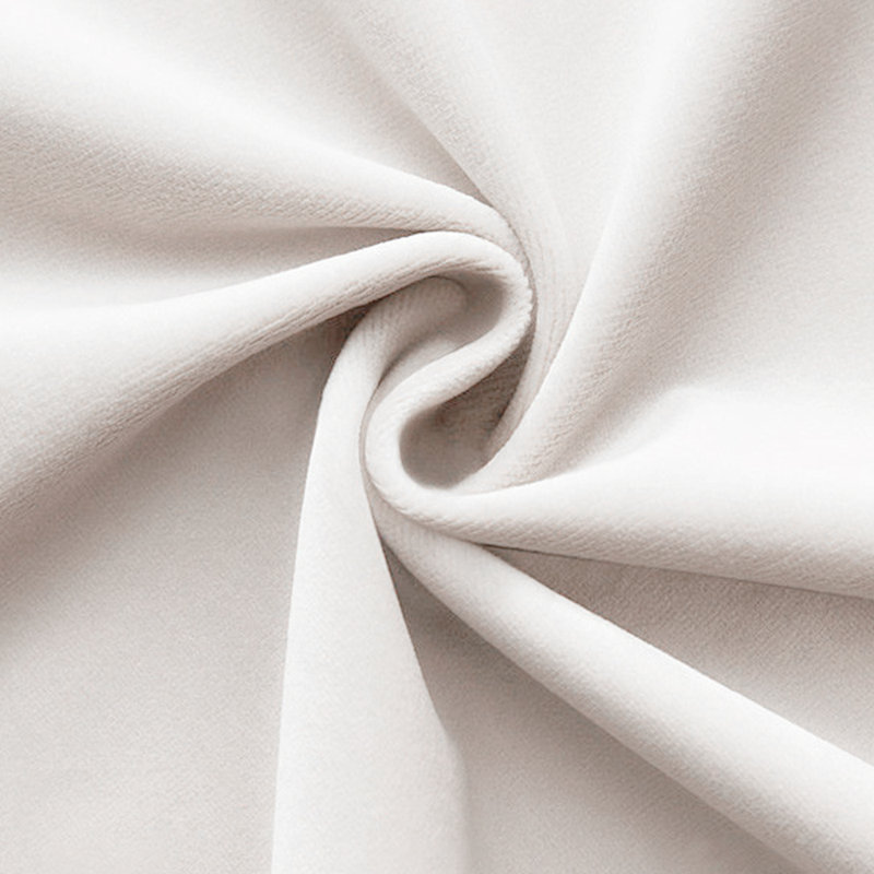 Lit plateforme tapissier en velours avec tête de lit et rangement Aisaiah, Blanc cassé, Simple