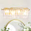 Appliques murales pour salle de bain à 4 lumières avec lumières coquillages Capiz