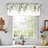 Green Eucalyptus Leaves Curtain Valance for Windows