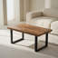 Table basse en MDF, petite table basse, canapé en noyer avec pieds en métal