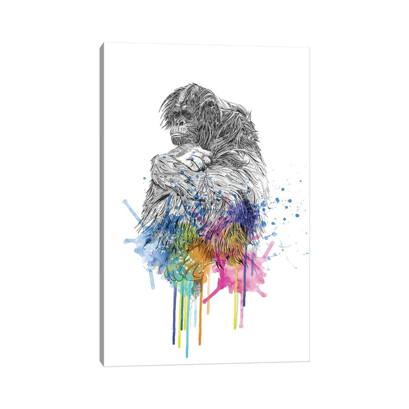 Orangutan by Karin Roberts - Wrapped Canvas Painting, 30.48 cm H x 45.72 cm W