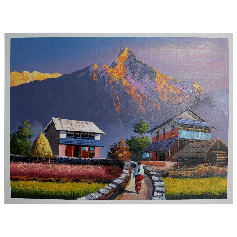 Montagne Machapuchaire | Peinture à l'huile sur toile