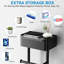 Porte-papier hygiénique sur pied avec tablette - rangement pour 4 grands rouleaux, organisateur de salle de bain sans perceuse, 29,7 po x 12,6 po (noir mat)