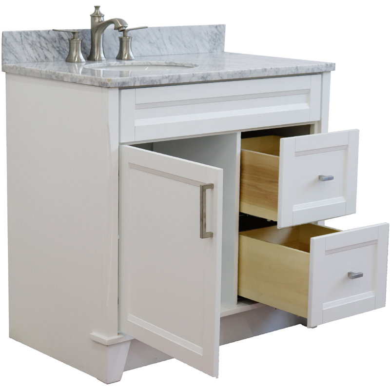Ensemble de meuble-lavabo simple 37 po Soleia, Blanc