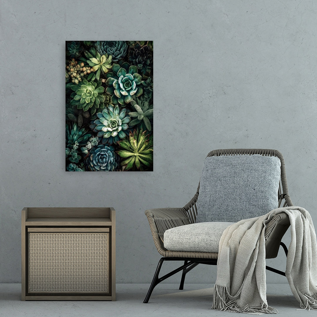 Botanical Succulent Collection Abstract Succulent Flower Nature Wall Art Print