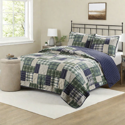 Reversible King Bedding Sets, Microfiber Rustic Farmhouse Home Comfort