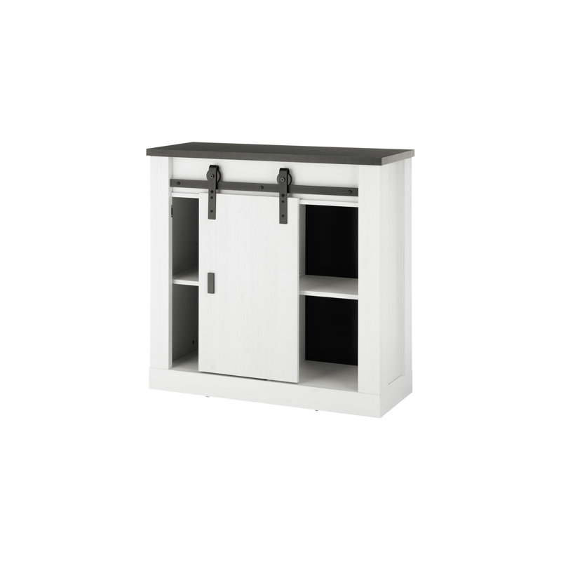 Jackeline 1 - Door Accent Cabinet, White/Black