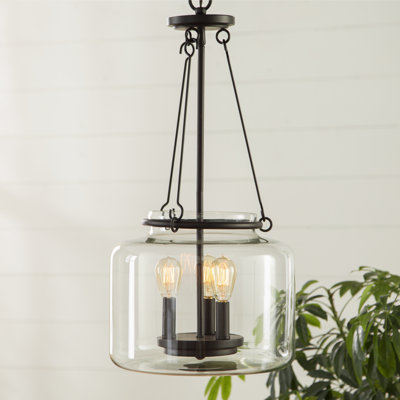 Gullerson 3 - Light Dimmable Lantern Geometric Chandelier