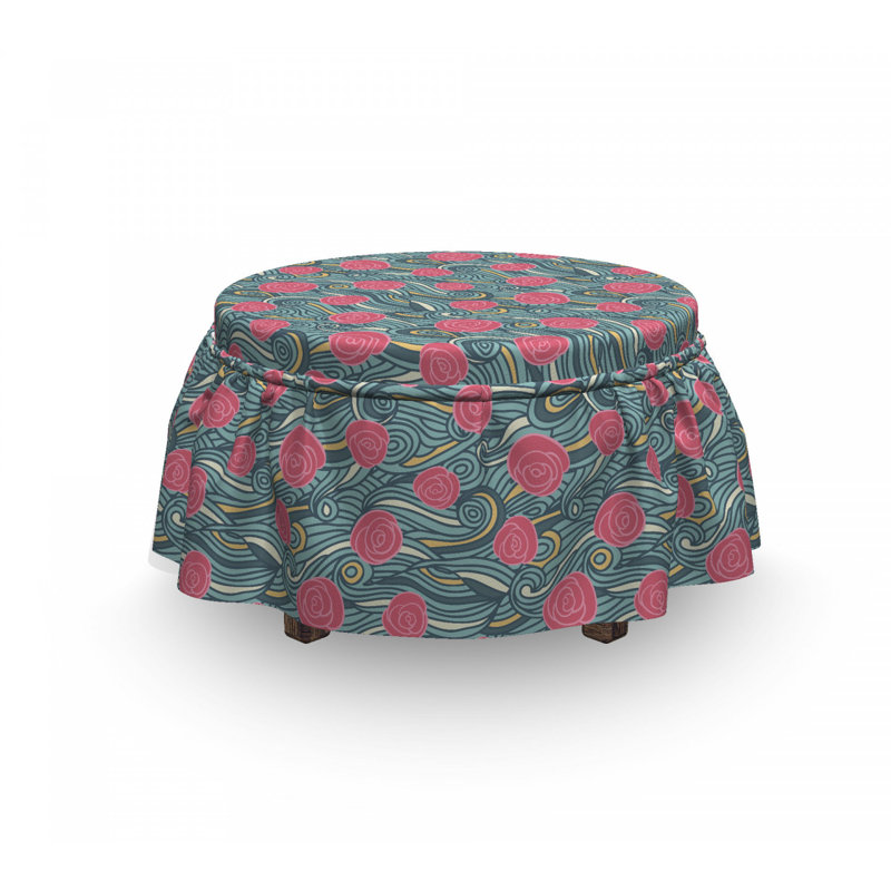Housse pour repose-pieds Waves and Roses