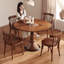 Table de salle à manger ronde en bois massif brun noisette-119893775