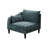 Contemporary 5Pcs Sectional, Mineral Color, Cushions, 1X , 33"X27"X18", Wood Leg Living Room Design, Cushion Back , 33"X27"X18-1981083454