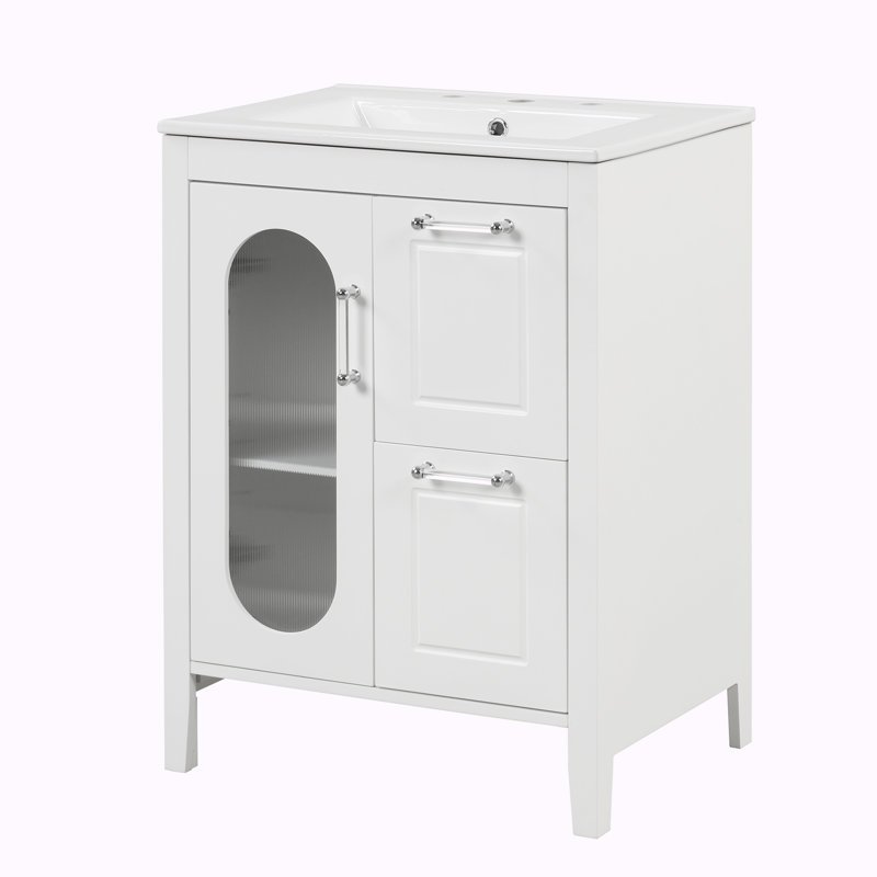 Bathroom Vanity with Sink, White