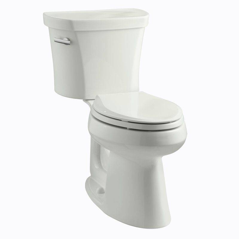 Highline 1.28 GPF Water Efficient Elongated Two-Piece toilet (Seat Not Included), Dune, Left-Hand