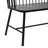 Metal Grill Style High Back Frame Patio Outdoor Bench with Trestle Legs and Armrests-30689853