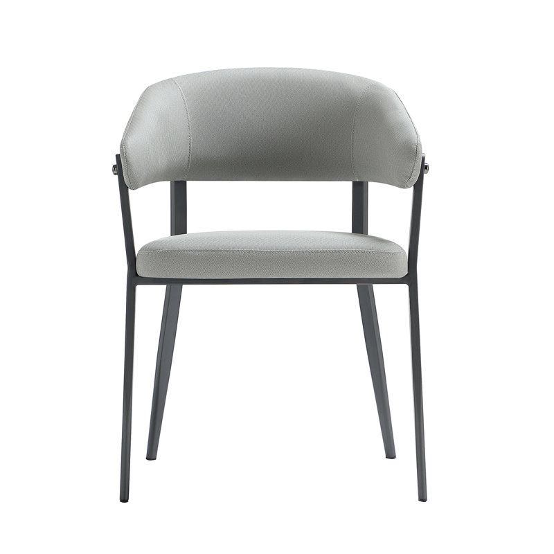 Chaise rembourrée Belle, Gris Pierre