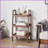 Storage Bench &amp; 3-Tier Shoe Rack, Walnut Solid Oak Entryway Organizer | Walnut | Solid Wood-1378939720