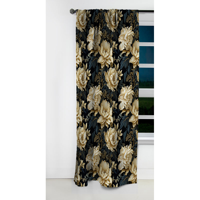 Rideau occultant - 1 panneau Maumee - Damask, L 52 po x L 120 po