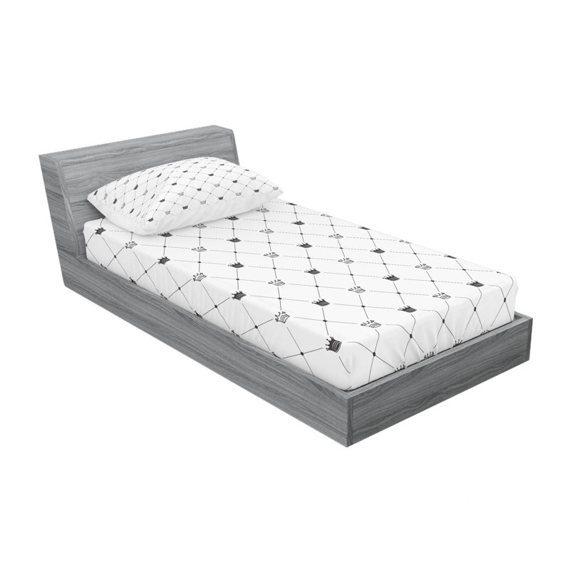 Microfiber Geometric Sheet Set, Twin Sheet Set with Fitted Sheet