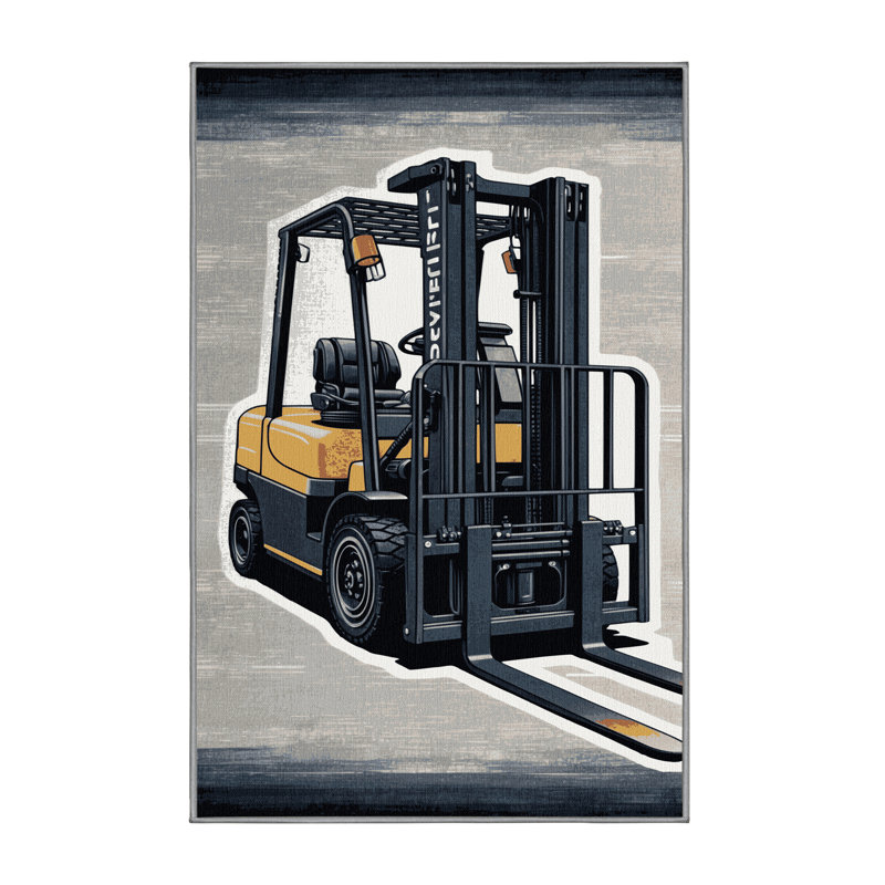Machine Washable Transportation Grey Area Rug, Runner 2' x 5'