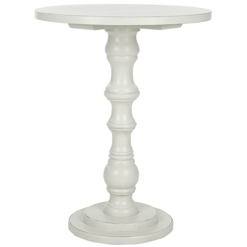 Willhite Solid Wood End Table, Shady White