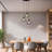 Adjustable Height 3 Lights Metal Body Cluster Cage Pendant