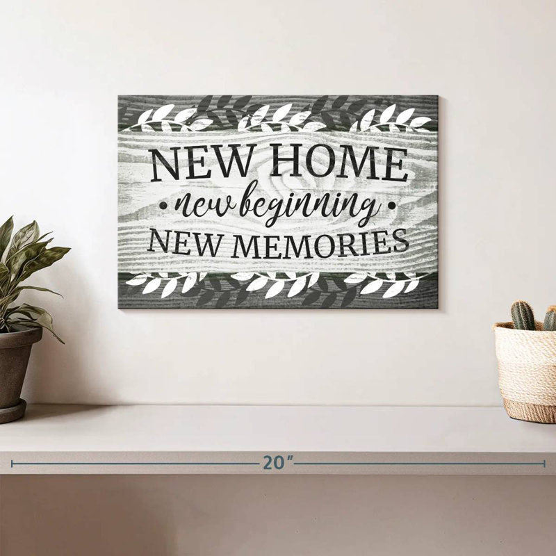 New Home I Wall Sign, 8" H x 12" W