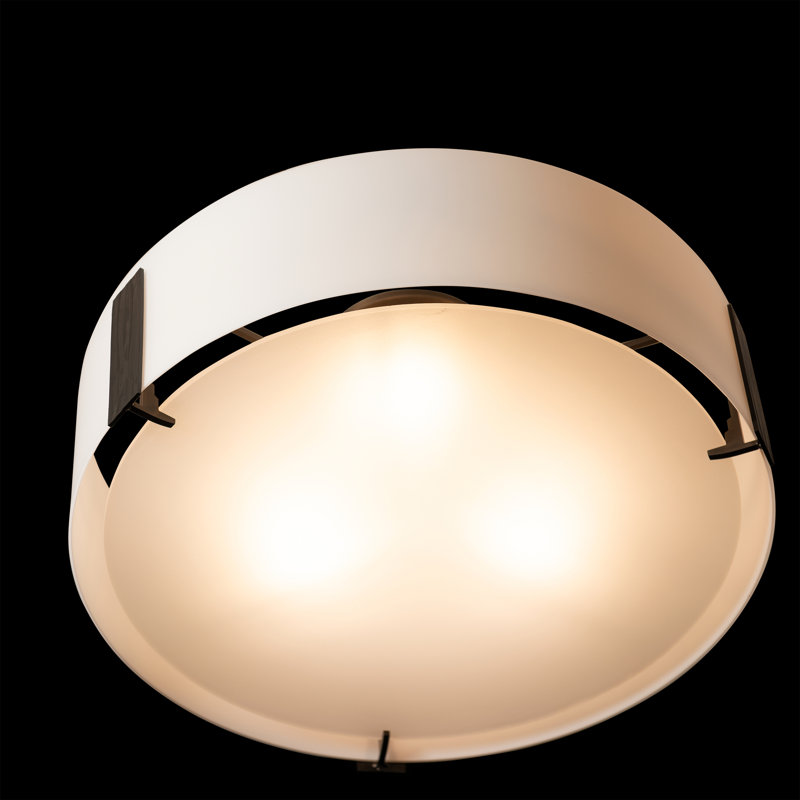 Impressions 3 - Light Semi Flush Mount, Dark Smoke, 7.2" H x 18.4" W x 18.4" D