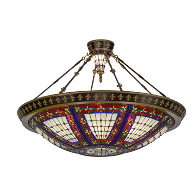Luminaire semi-encastré 45 po fleur de lys