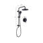 Wall-Mounted Shower System with 3-Function Adjustable Handheld and Rain Shower Head-129577856