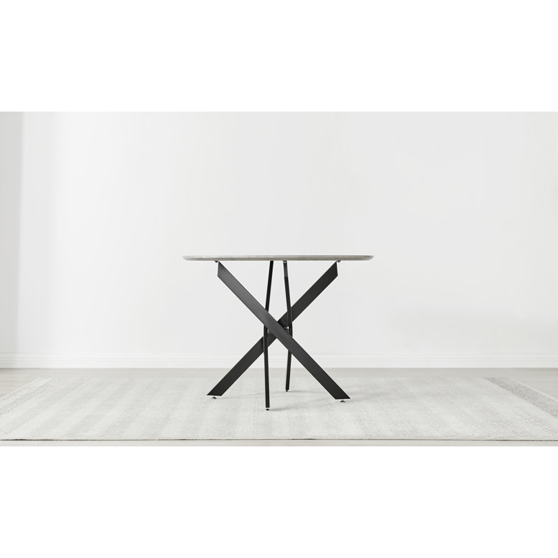 Table de salle à manger Tierra, L 39,4 po x l 39,4 po, Noir, noir, noir, noir