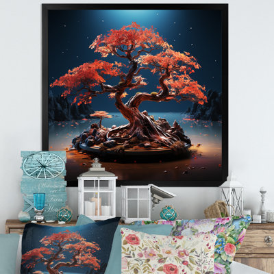 Neon Coral Bonsai Euphoria I, reproduction d'art sur toile