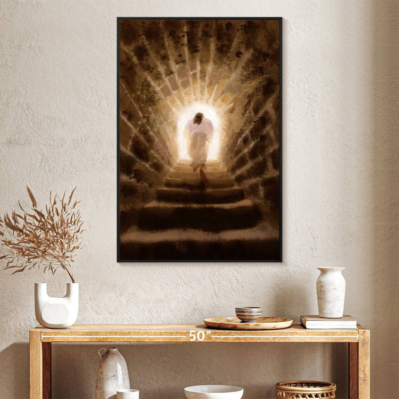 Résurgence du Christ, Cadre flottant noir, 27 po x 40 po