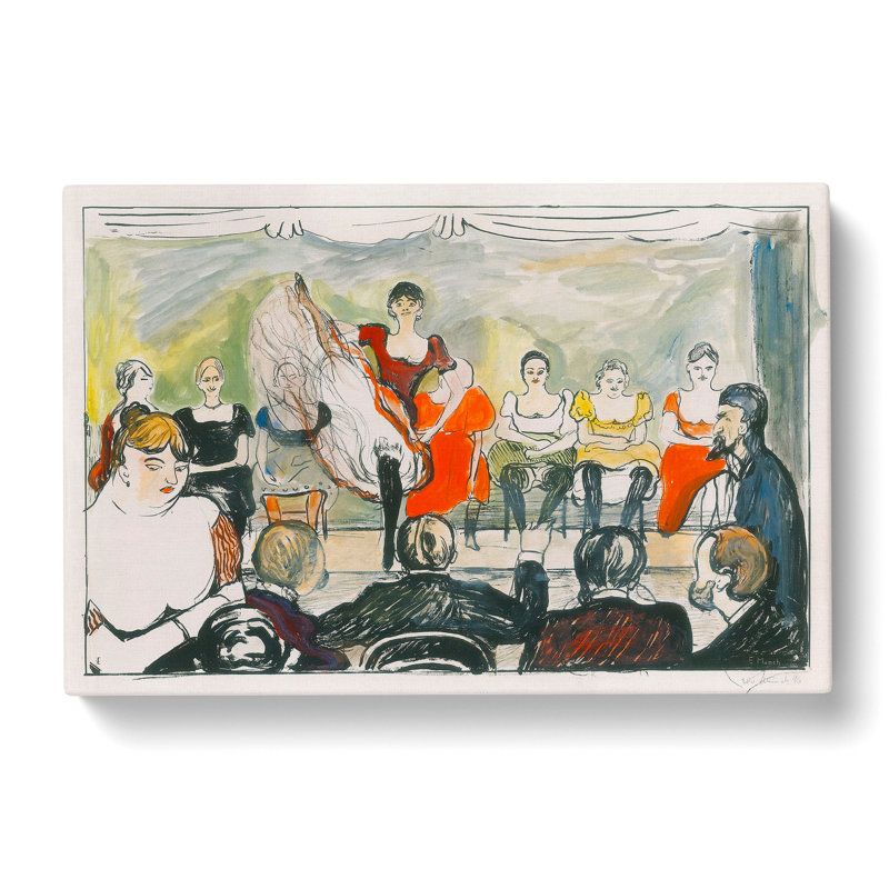 Tingletangle by Edvard Munch - Wrapped Canvas Painting, 35cm H x 50cm W x 3cm D