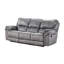 Ensemble de fauteuil inclinable manuel Arisa, similicuir gris, table d'appoint