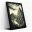 Art mural toile sarcelle et or-133520437