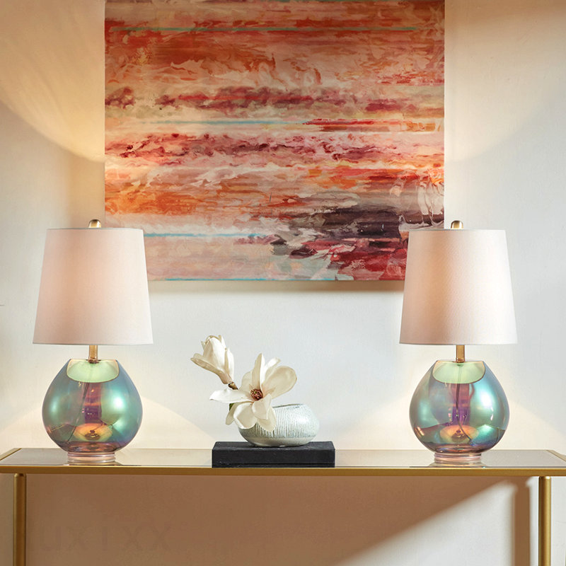 Lampe de table en verre