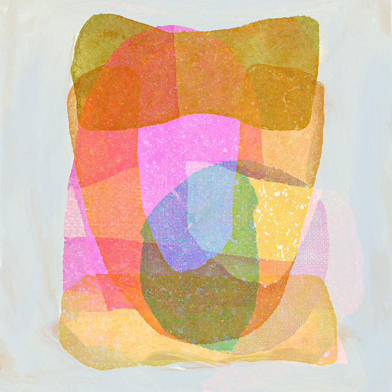 «Sewzinski Rebuiding» par Sarah Constantino, reproduction sur toile, H 12 po x l 12 po, Non, Cadre flottant noyer