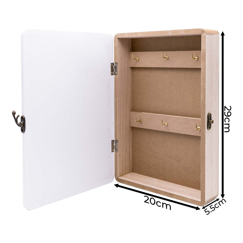 Bevin Manufactured Wood Wall Organizer with Key Hooks