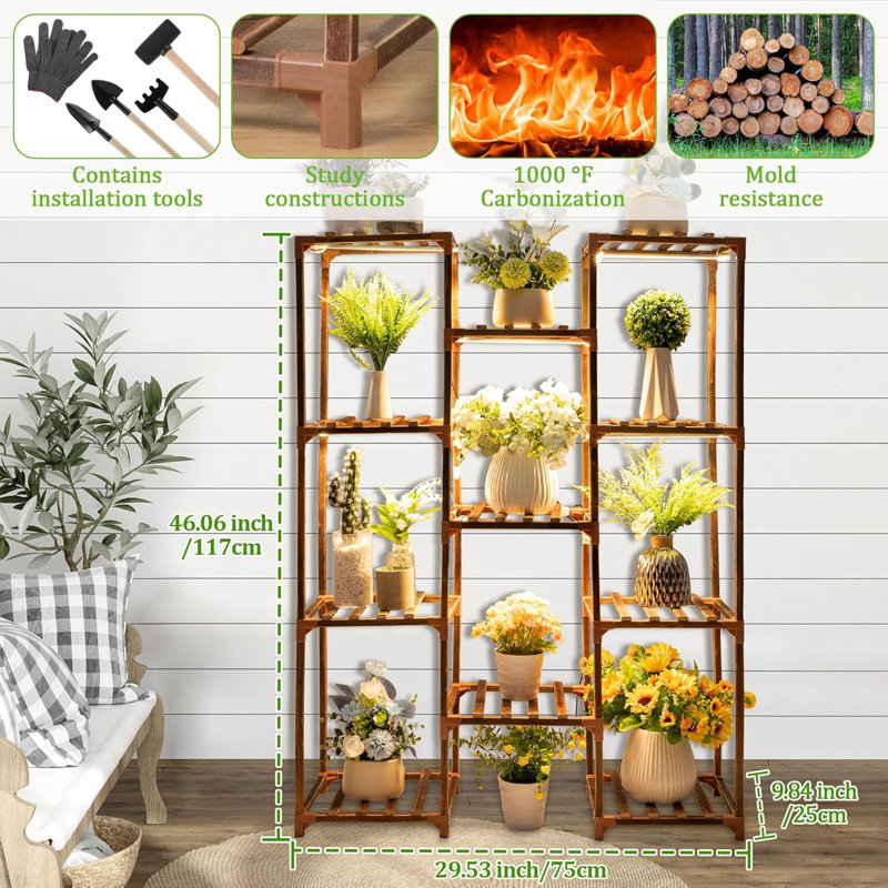 Support pour plante d'intérieur avec lumière de croissance