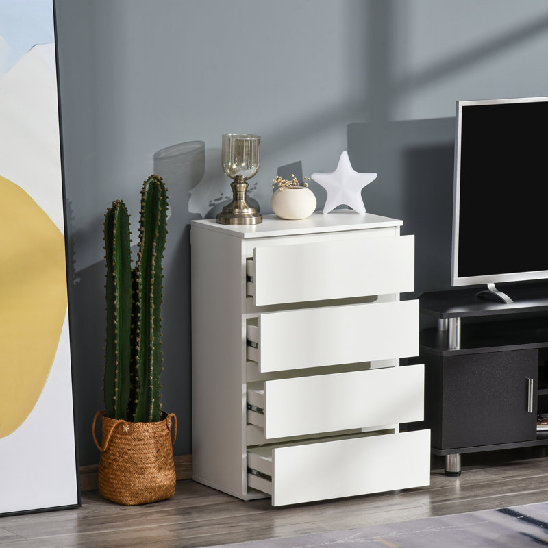 Commode 4 tiroirs Aquavious, Blanc