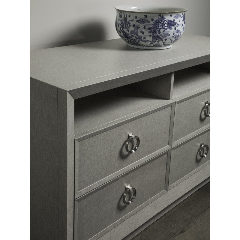 Signature Designs Zeitgeist White Media Console, Linen