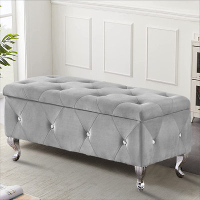 Gianpaolo Velvet Upholstered Storage Bench
