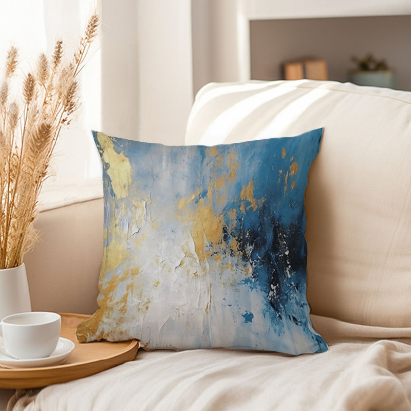 Abstract Modern Transitional Abstract I Paint Brush Strokes Modern, 16"H x 16"W